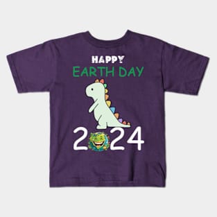 happy earth day 2024 gift april 22 Cute Teacher  Lover Rainbow Kids T-Shirt